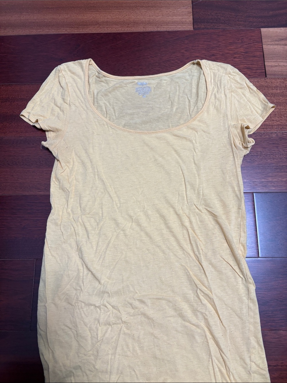Mossimo Supply Co. Short Sleeve Scoop Neck Tee in Pale Yellow